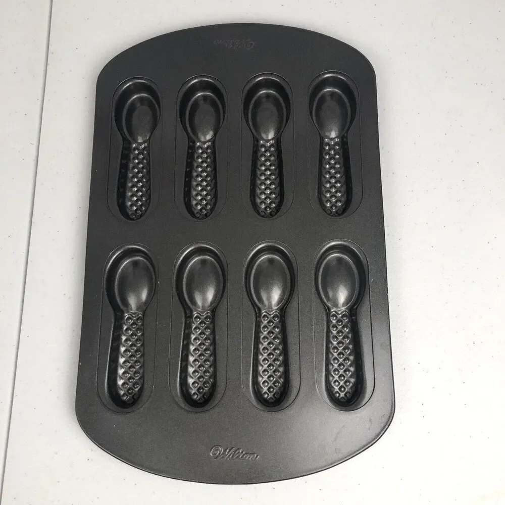 Wilton Cookie Edible Spoons Pan 8 Cavity Cookie Non Stick Sheet Pan